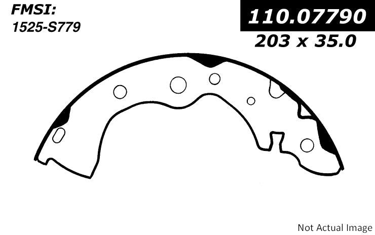 Centric Parts Premium Brake Shoes  top view frsport 111.07790