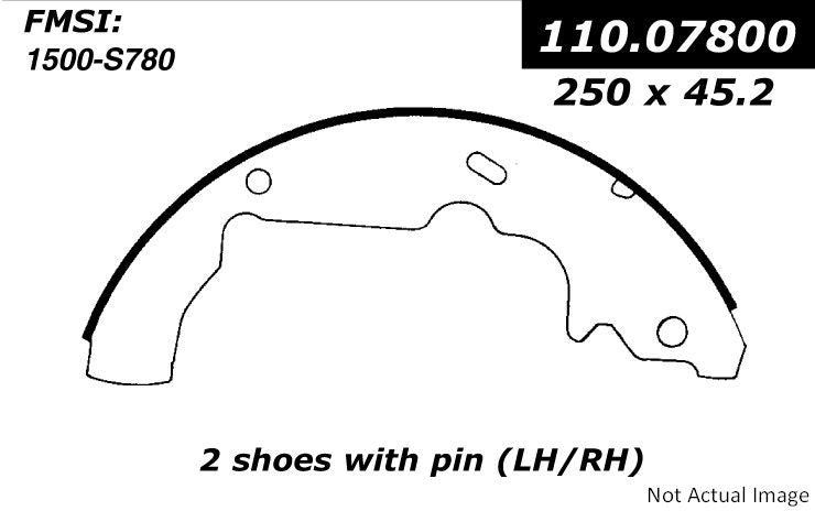 Stoptech Centric Premium Brake Shoes - Rear 111.07800