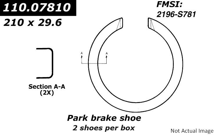 Stoptech Centric Premium Parking Brake Shoes - Rear PB 111.07810