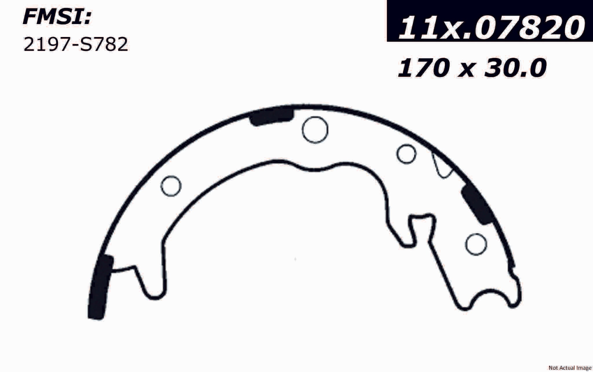 Stoptech Centric Premium Parking Brake Shoes - Rear PB 111.07820