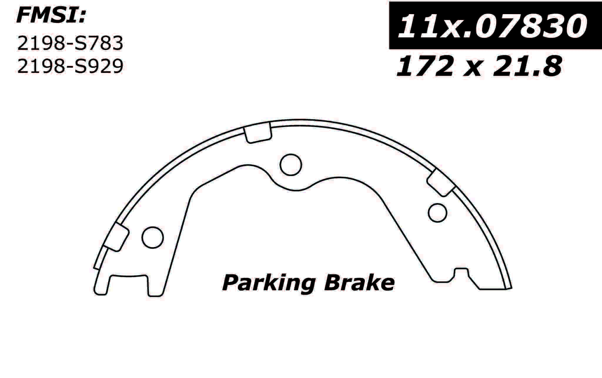 centric parts premium parking brake shoes  frsport 111.07830