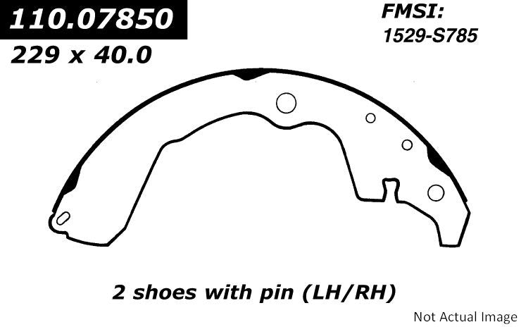 Stoptech Centric Premium Brake Shoes - Rear 111.07850