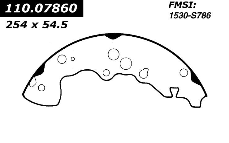 centric parts premium brake shoes  frsport 111.07860