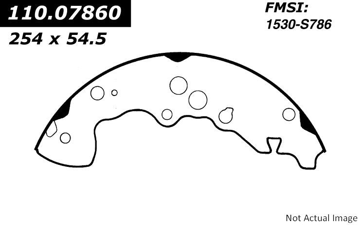 Centric Parts Premium Brake Shoes  top view frsport 111.07860