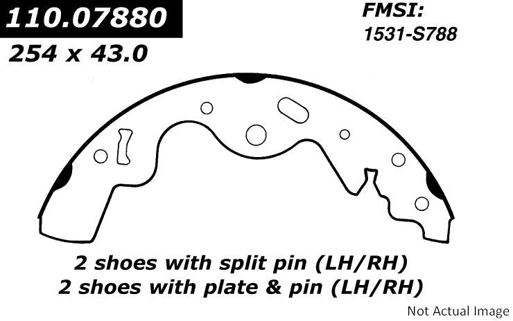 Stoptech Centric Premium Brake Shoes - Rear 111.07880