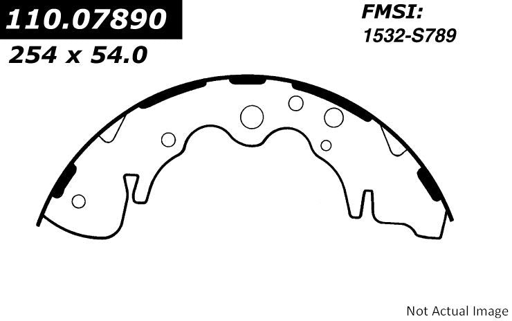 StopTech Premium Brake Shoes  top view frsport 111.07890