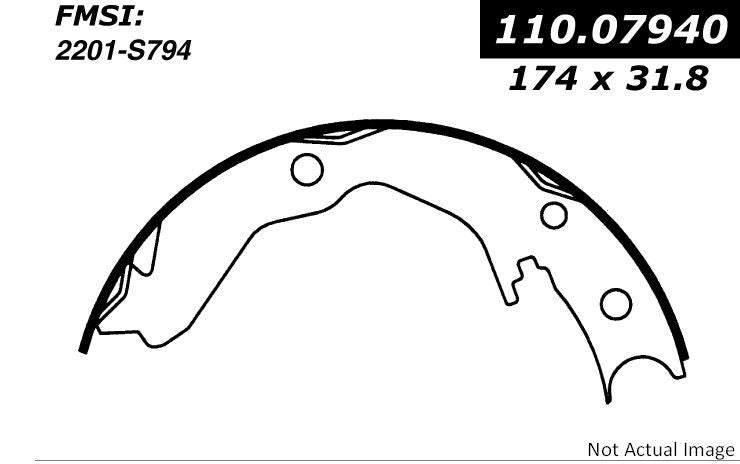 Stoptech Centric Parking Brake Shoes (2 Shoes) 111.07940