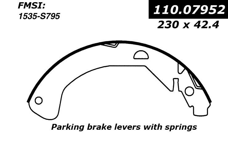 centric parts premium brake shoes  frsport 111.07952