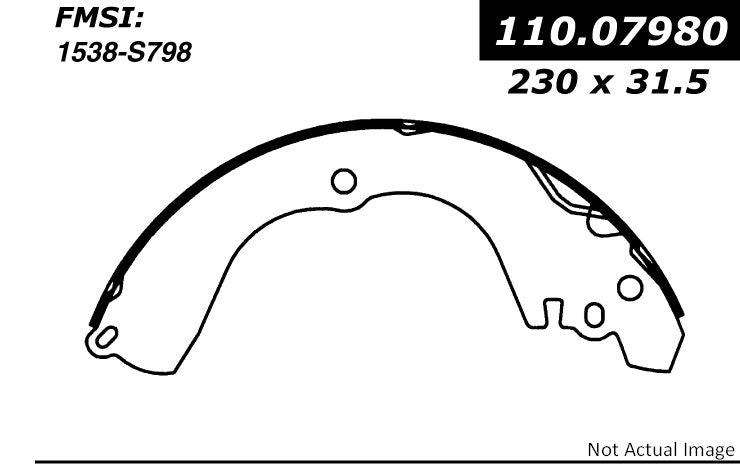 Stoptech Centric Premium Brake Shoes - Rear 111.07980