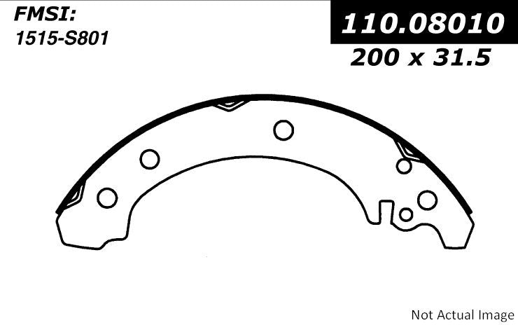 Stoptech Centric 03-08 Toyota Corolla Premium Rear Drum Brake Shoes 111.08010