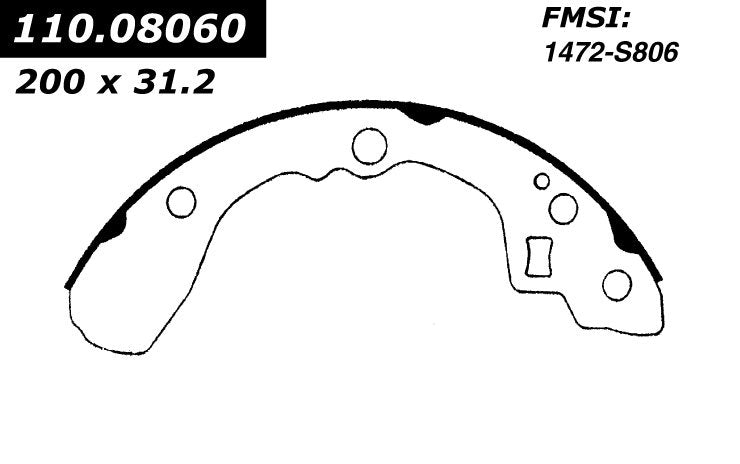 centric parts premium brake shoes  frsport 111.08060