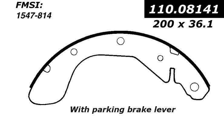 centric parts premium brake shoes  frsport 111.08141