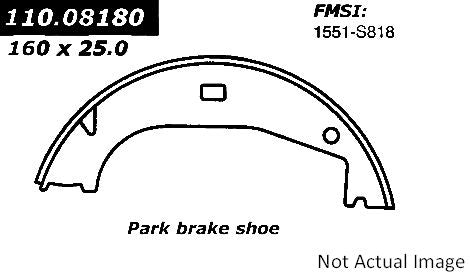 Stoptech Centric Premium Parking Brake Shoes - 92-99 BMW 318i 111.08180