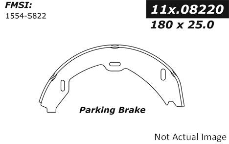 Centric Parts Premium Parking Brake Shoes  top view frsport 111.08220