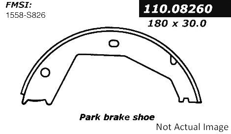 Stoptech Centric Premium Parking Brake Shoes - Rear PB 111.08260