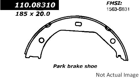 Stoptech Centric Premium Parking Brake Shoes - Rear PB 111.08310