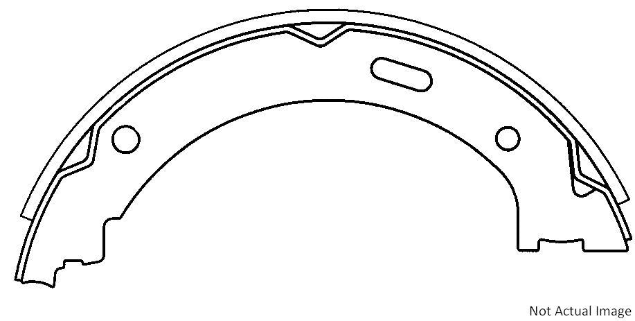 StopTech Premium Parking Brake Shoes  top view frsport 111.08430