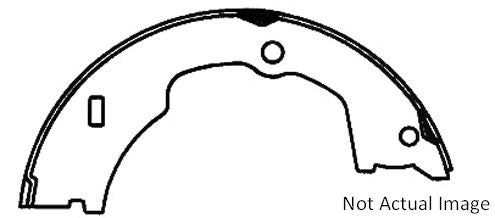 StopTech Premium Parking Brake Shoes  top view frsport 111.08470