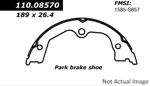 Centric Parts Premium Parking Brake Shoes  top view frsport 111.08570