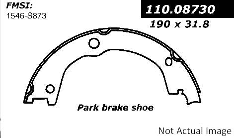 StopTech Premium Parking Brake Shoes  top view frsport 111.08730