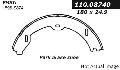 Stoptech Centric 03-12 Mercedes SL Class Premium Rear Parking Brake Shoes 111.08740