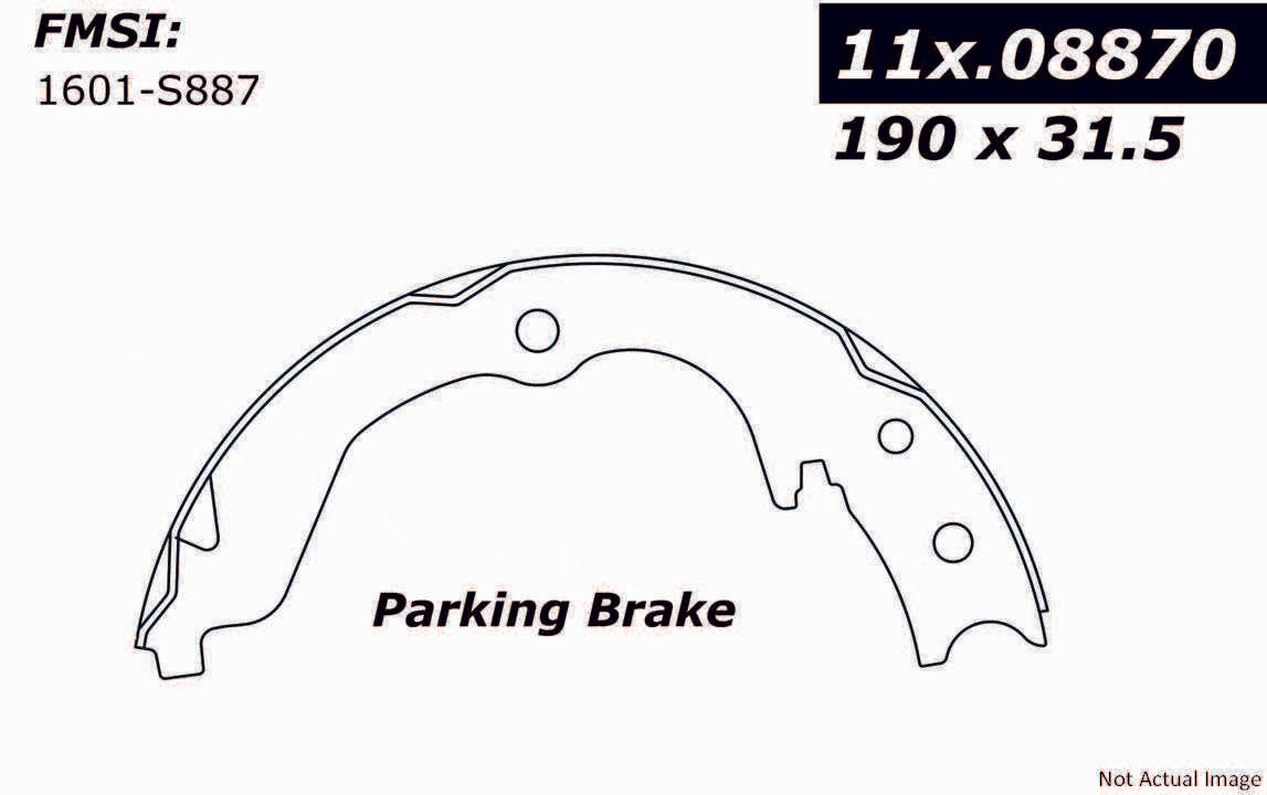 Stoptech Centric 10-11 Mitsubishi Lancer / 08-12 Impreza / 09 & 11-12 Forester Rear Parking Brake Shoes 111.08870