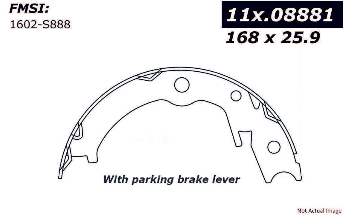 Stoptech Centric Premium Parking Brake Shoes - Rear PB 111.08881