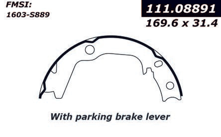 centric parts premium parking brake shoes  frsport 111.08891