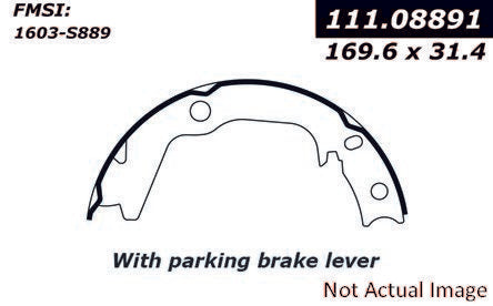 Centric Parts Premium Parking Brake Shoes  top view frsport 111.08891