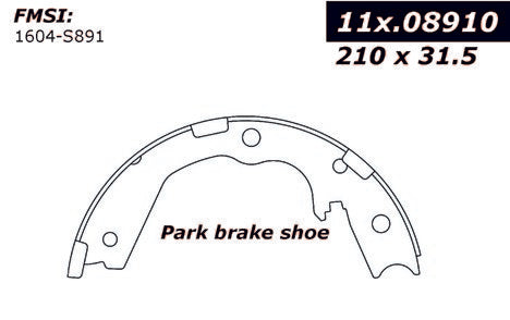 centric parts premium parking brake shoes  frsport 111.08910