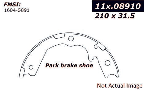 Stoptech Centric Premium Parking Brake Shoes - Rear PB 111.08910