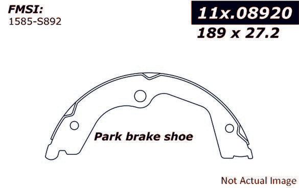 Centric Parts Premium Parking Brake Shoes  top view frsport 111.08920