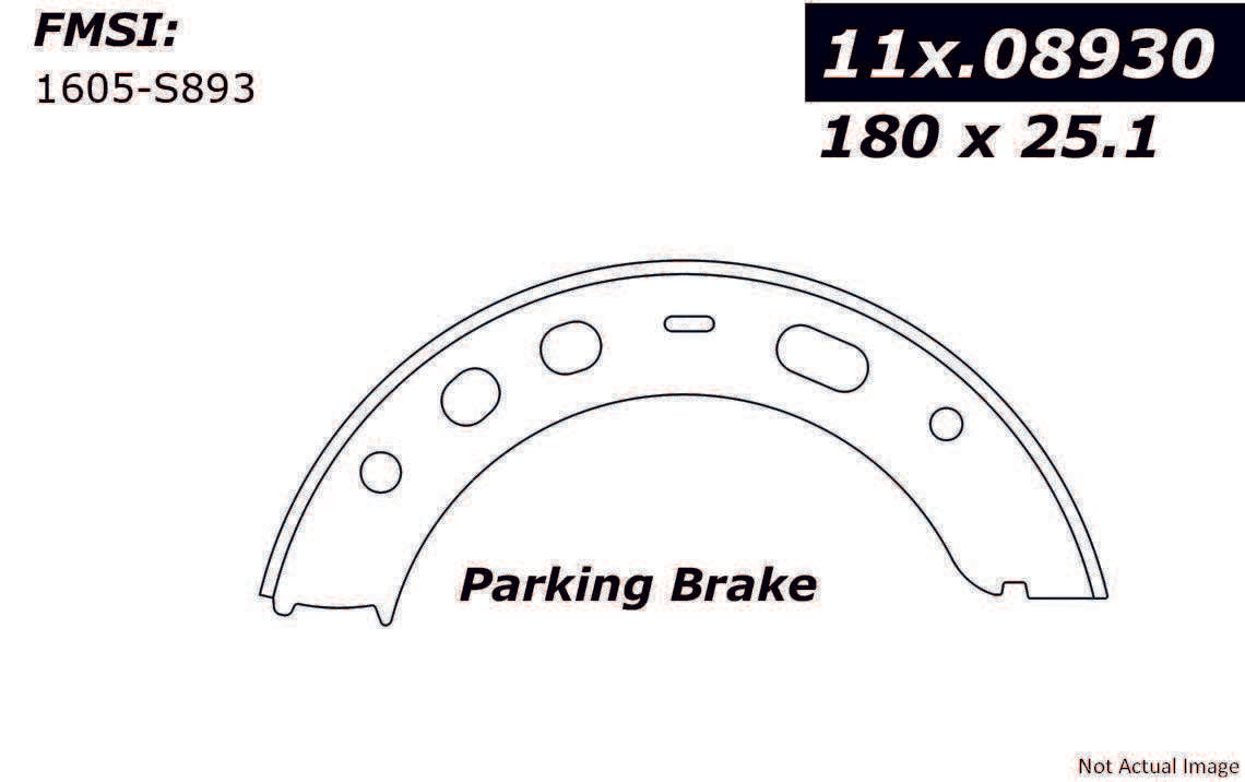 Stoptech Centric Premium Parking Brake Shoes - Rear PB 111.08930