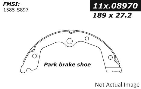 Stoptech Centric Premium Parking Brake Shoes - Rear PB 111.08970