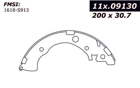 centric parts premium brake shoes  frsport 111.09130