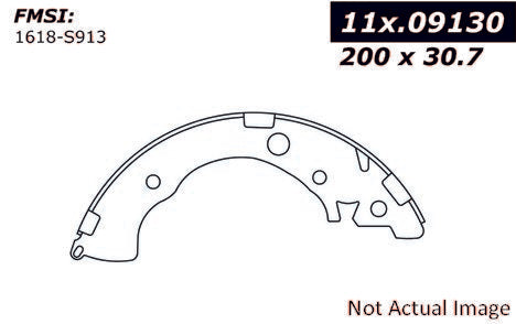 Stoptech Centric 06-14 Honda Civic LX / 09-13 Honda Fit Rear Brake Shoes 111.09130