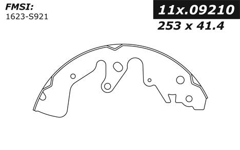 centric parts premium brake shoes  frsport 111.09210