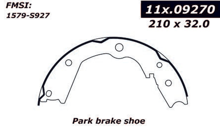 centric parts premium parking brake shoes  frsport 111.09270