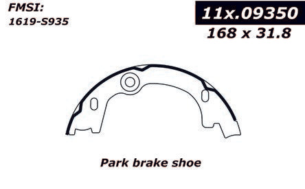 centric parts premium parking brake shoes  frsport 111.09350