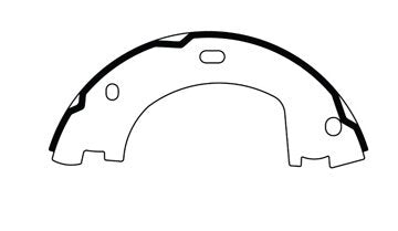 centric parts premium parking brake shoes  frsport 111.09400