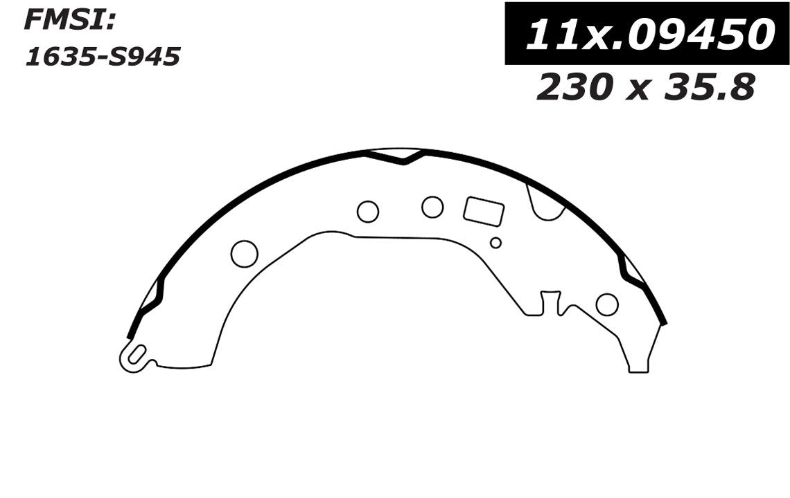 centric parts premium brake shoes  frsport 111.09450