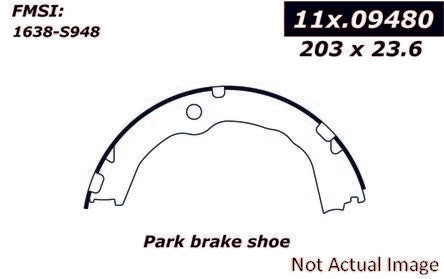 StopTech Premium Parking Brake Shoes  top view frsport 111.09480