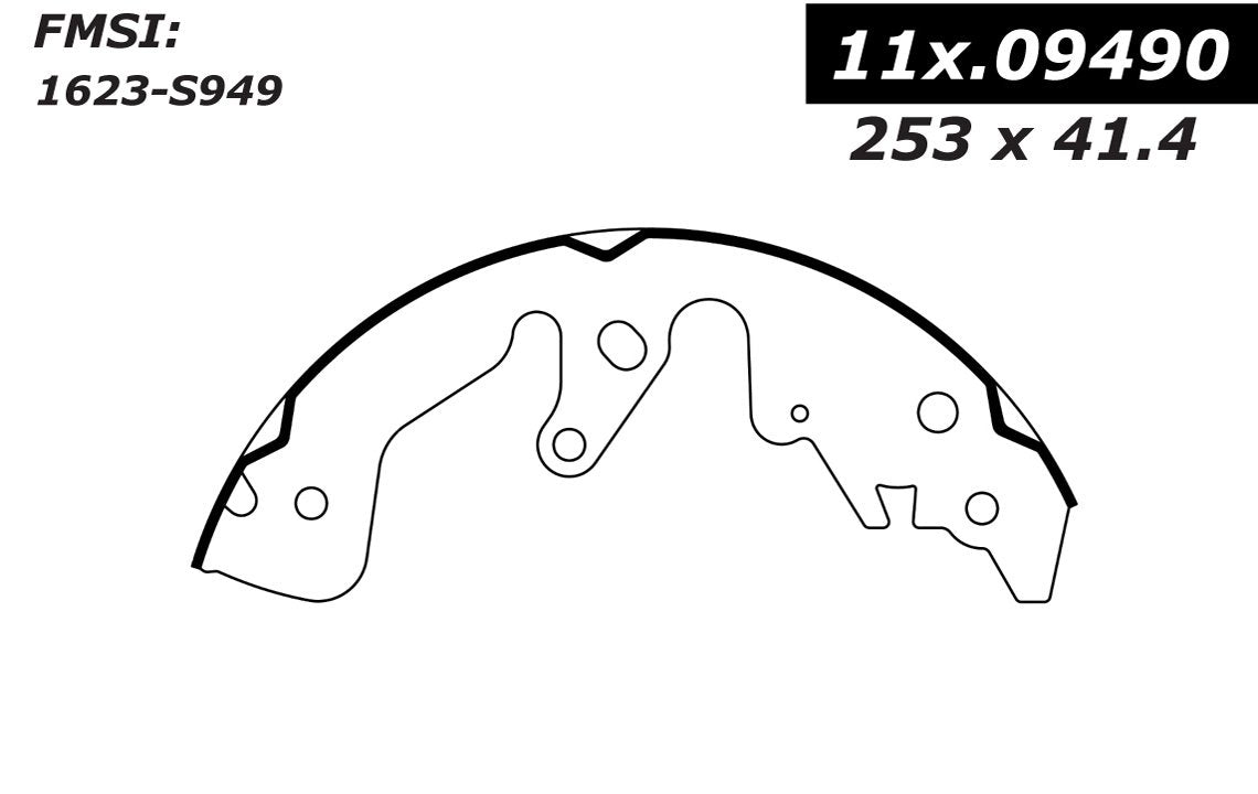 centric parts premium brake shoes  frsport 111.09490