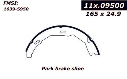 centric parts premium parking brake shoes  frsport 111.09500