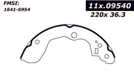 centric parts premium brake shoes  frsport 111.09540