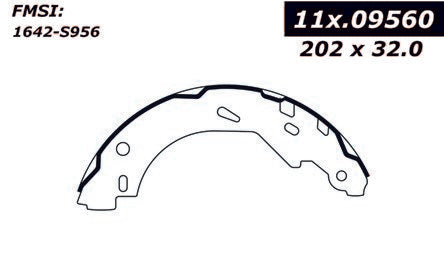 centric parts premium brake shoes  frsport 111.09560