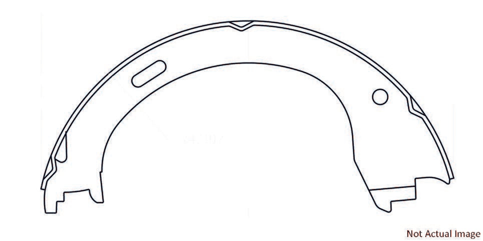 StopTech Premium Parking Brake Shoes  top view frsport 111.09610