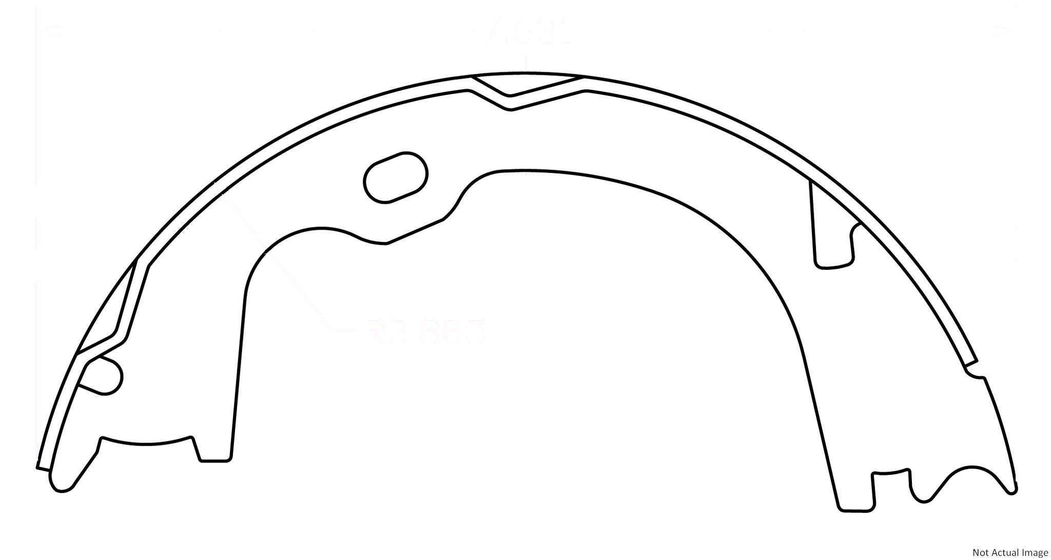 Stoptech Centric Premium Parking Brake Shoes - Rear PB 111.09620