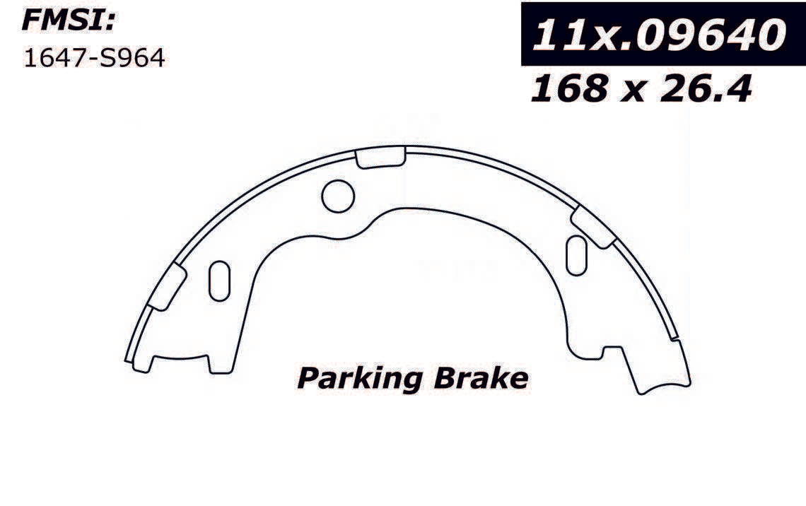 centric parts premium parking brake shoes  frsport 111.09640