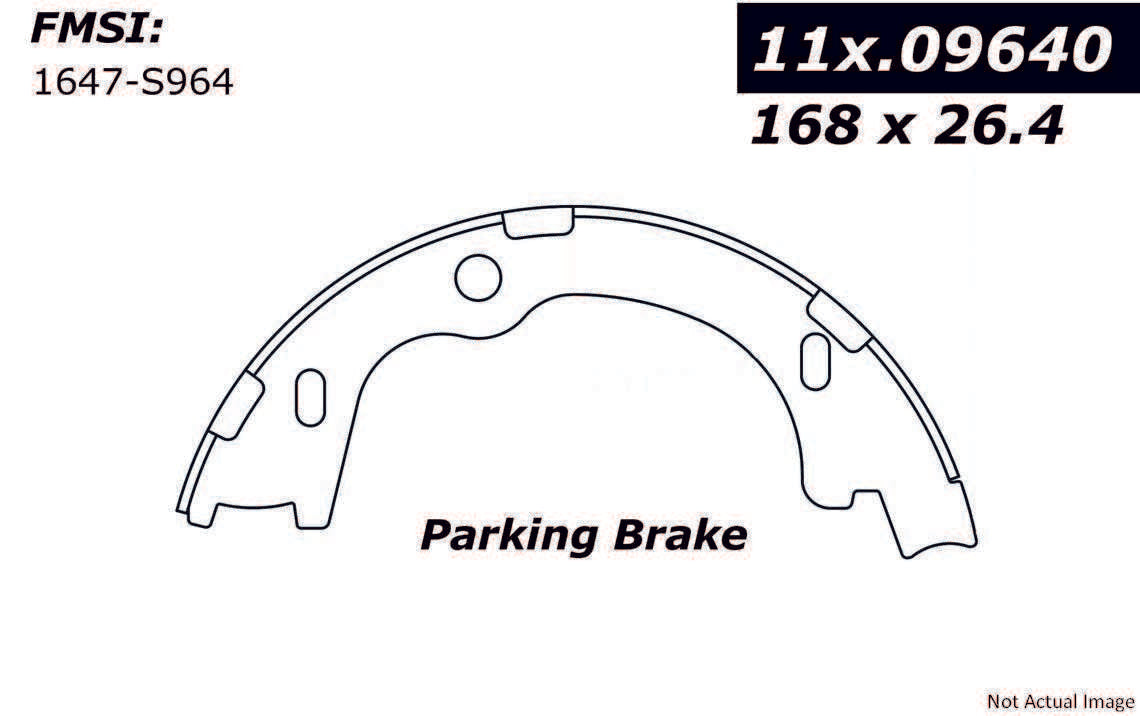 Stoptech Centric Premium Parking Brake Shoes - Rear PB 111.09640